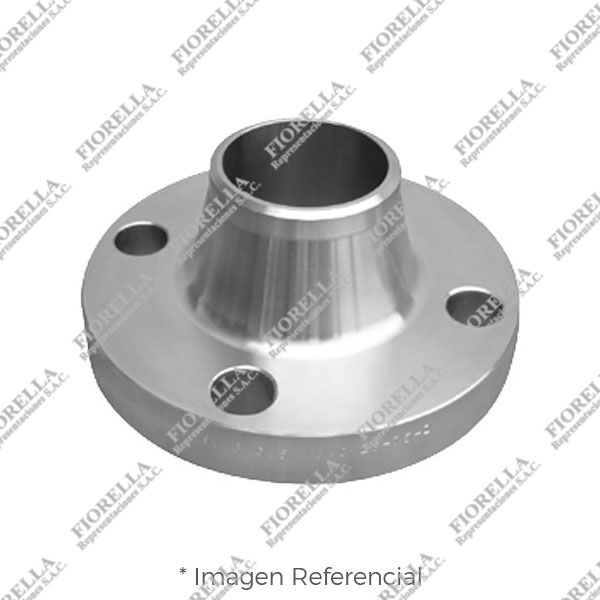 BRIDA CUELLO (WELDING NECK) ACERO INOXIDABLE ASTM A182 316/316L ANSI B16.5 CLASE 150 RF (RASED FACE) CUELLO SCH-40