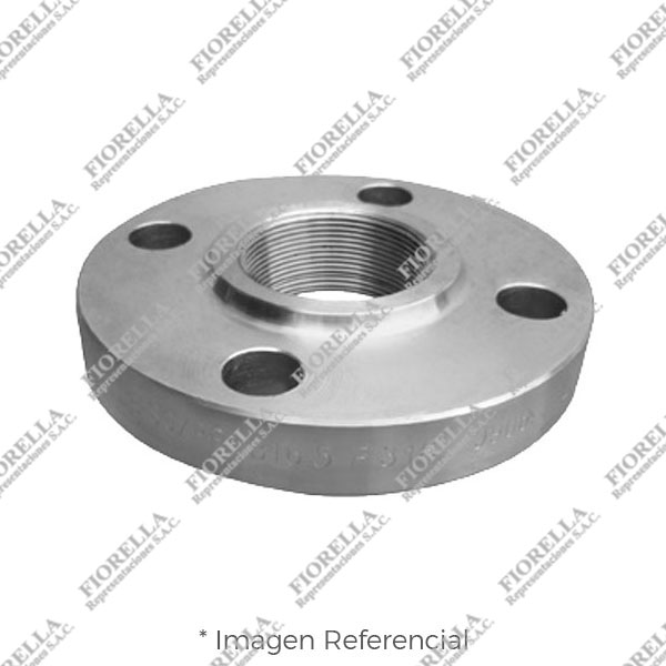 BRIDA ROSCADA ACERO INOXIDABLE 304/304L CLASE 300 RF ANSI B16.5 NPT ANSI B1-20.1