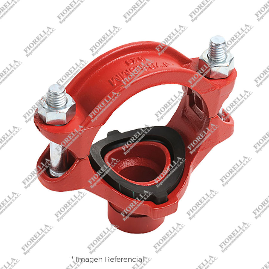 TEE MECANICA (MECHANICAL TEE GROOVED OULET) RANURADA FIERRO DUCTIL ASTM A-536 CERTIFICACION UL/FM MOD. 3G MECH (JINAN MEIDE)