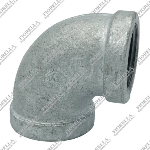 CODO (ELBOW) X 90 FIERRO MALEABLE GALVANIZADO ASTM A197 CLASE 150 ROSCA NPT UL/FM