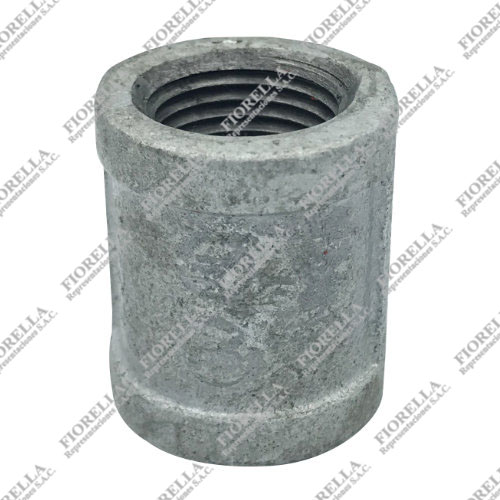 UNION SIMPLE O COPLA (COUPLING) FIERRO MALEABLE GALVANIZADO ASTM A197 CLASE 150 ROSCA NPT UL/FM