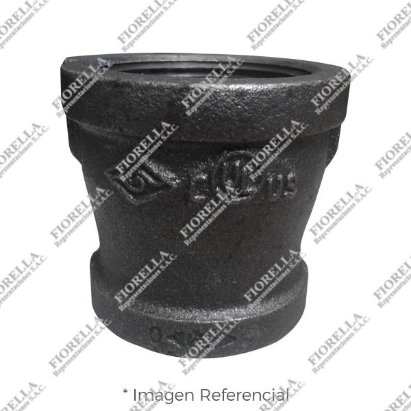 REDUCCION CAMPANA (REDUCING COUPLING) REFORZADO FIERRO MALEABLE NEGRO A197 CLASE 150 ROSCA NPT (B1.20.1) CERTIFICADO UL/FM MOD. 240 MECH (JINAN MEIDE)