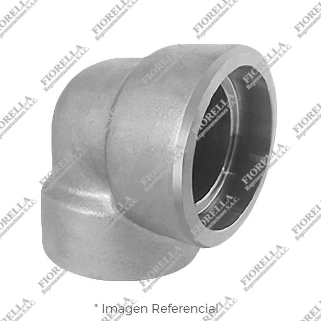 CODO (ELBOW) 90° DE ACERO FORJADO ASTM A105 DISEÑO ASME / ANSI B16.11 CLASE 3000 EXTREMOS SOLDABLES (SOCKET WELD)