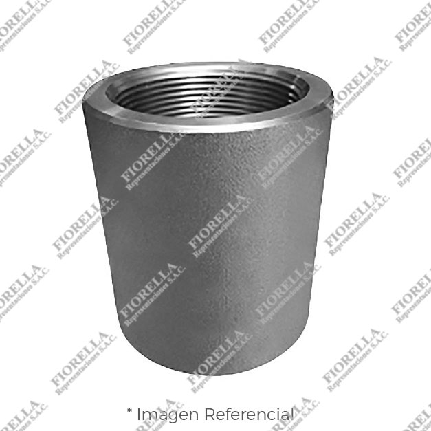 COPLA MIXTA (MIXED COUPLING) DE ACERO FORJADO ASTM A105 DISEÑO ASME B16.11 CLASE 3000 EXTREMOS ROSCADO NPT Y SOLDABLE (SOCKET WELD)