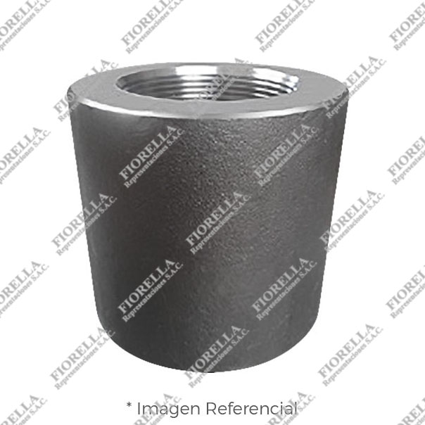 UNION SIMPLE O COPLA (COUPLING STANDARD) DE ACERO FORJADO A105/ASME B16.11 X 6000 LBS EXTREMOS ROSCADOS NPT (B1.20.1) MARCA "FR"