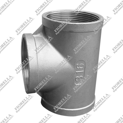 TEE AC. INOX. C-316 C/ROSCA X 150 LBS.