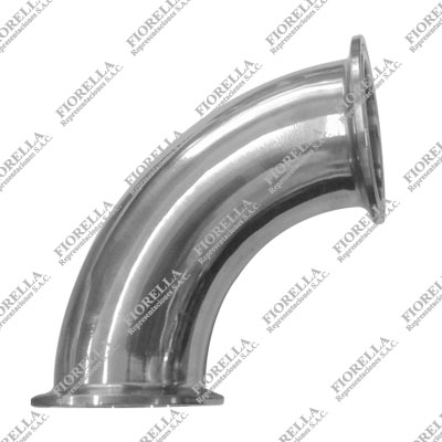 CODO 90° SANITARIO ASTM A270 304 3A EXTREMOS CLAMP