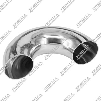 CODO 180° SANITARIO ASTM A270 304 3A EXTREMOS SOLDABLES