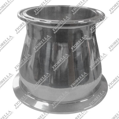 REDUCCIÓN CONCÉNTRICA SANITARIA ASTM A270 304 3A EXTREMOS CLAMP