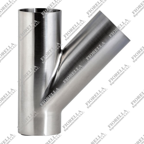 CONEXIÓN TIPO "Y" LATERAL SANITARIA ASTM A270 304 3A EXTREMOS SOLDABLES