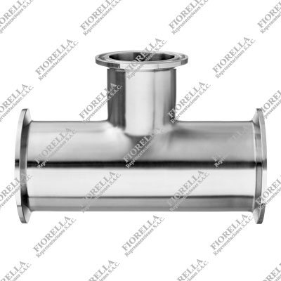 TEE REDUCTORA SANITARIA ASTM A270 304 EXTREMOS CLAMP