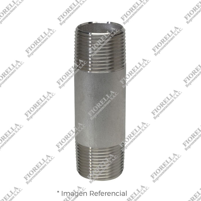 NIPLE DE ACERO INOXIDABLE SS 316 1/4"