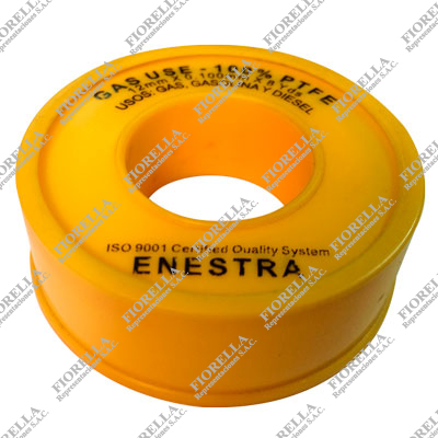 CINTA TEFLÓN AMARILLA P/GAS 12MM X 0.100MM X 8 YDS ENESTRA