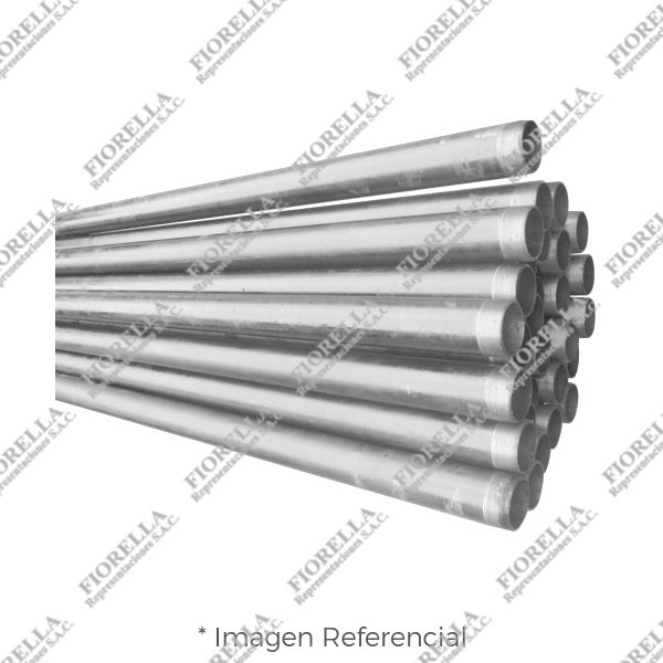 TUBO FE. GALVANIZADO SERIE I (STANDAR) ISO 65 ERW NPT X 6.4 MT.