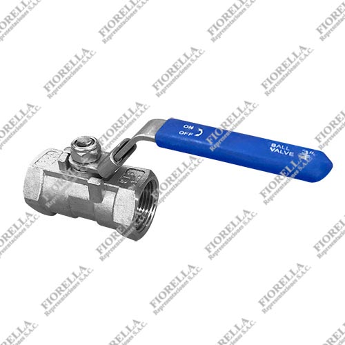 VÁLVULA ESFÉRICA O BOLA INOXIDABLE CF8M (316) ASIENTO TEFLÓN (RPTFE) 1 PIEZA 2000 PSIG (CWP) PASO REDUCIDO ROSCADA NPT TIPO INDUSTRIAL SUN