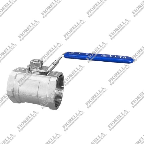 VÁLVULA ESFÉRICA INOXIDABLE CF8 (304) ASIENTO TEFLÓN (RPTFE) 1 PIEZA 1000 PSIG (CWP) ROSCADA NPT
