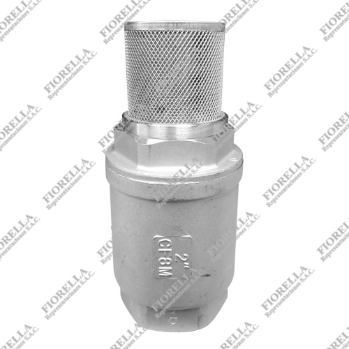 VÁLVULA DE PIE INOXIDABLE 316 (CF8M) ROSCA NPT PN16 ASIENTO METAL TIPO INDUSTRIAL SUN