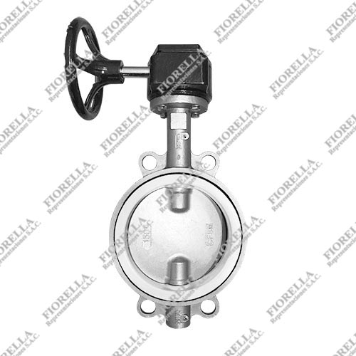 VÁLVULA MARIPOSA INOXIDABLE 316 (CF8M) WAFER ASIENTO TEFLÓN (RPTFE) CON CAJA TIPO INDUSTRIAL SUN