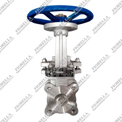 VÁLVULA CUCHILLA LUG AC. INOXIDABLE 316 ( CF8M) VASTAGO ASCENDENTE OS&Y ASIENTO METAL/METAL CLASE 150 DISCO INOX. 316 (CF8M) TIPO INDUSTRIAL SUN