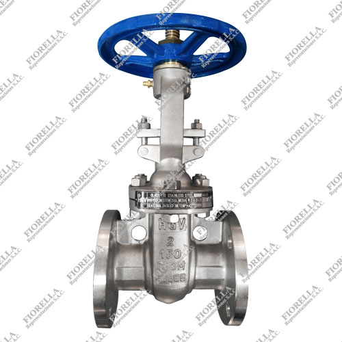 VÁLVULA COMPUERTA ACERO INOXIDABLE 316L (CF3M) OS&Y CLASE 150 BRIDADA ANSI B16.5 RF TIPO INDUSTRIAL HGV