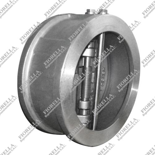 VALVULA DUO CHECK WAFER HIGH PERFOMANCE ACERO INOXIDABLE 316 (CF8M) TIPO H ASIENTO METAL TIPO INDUSTRIAL HGV